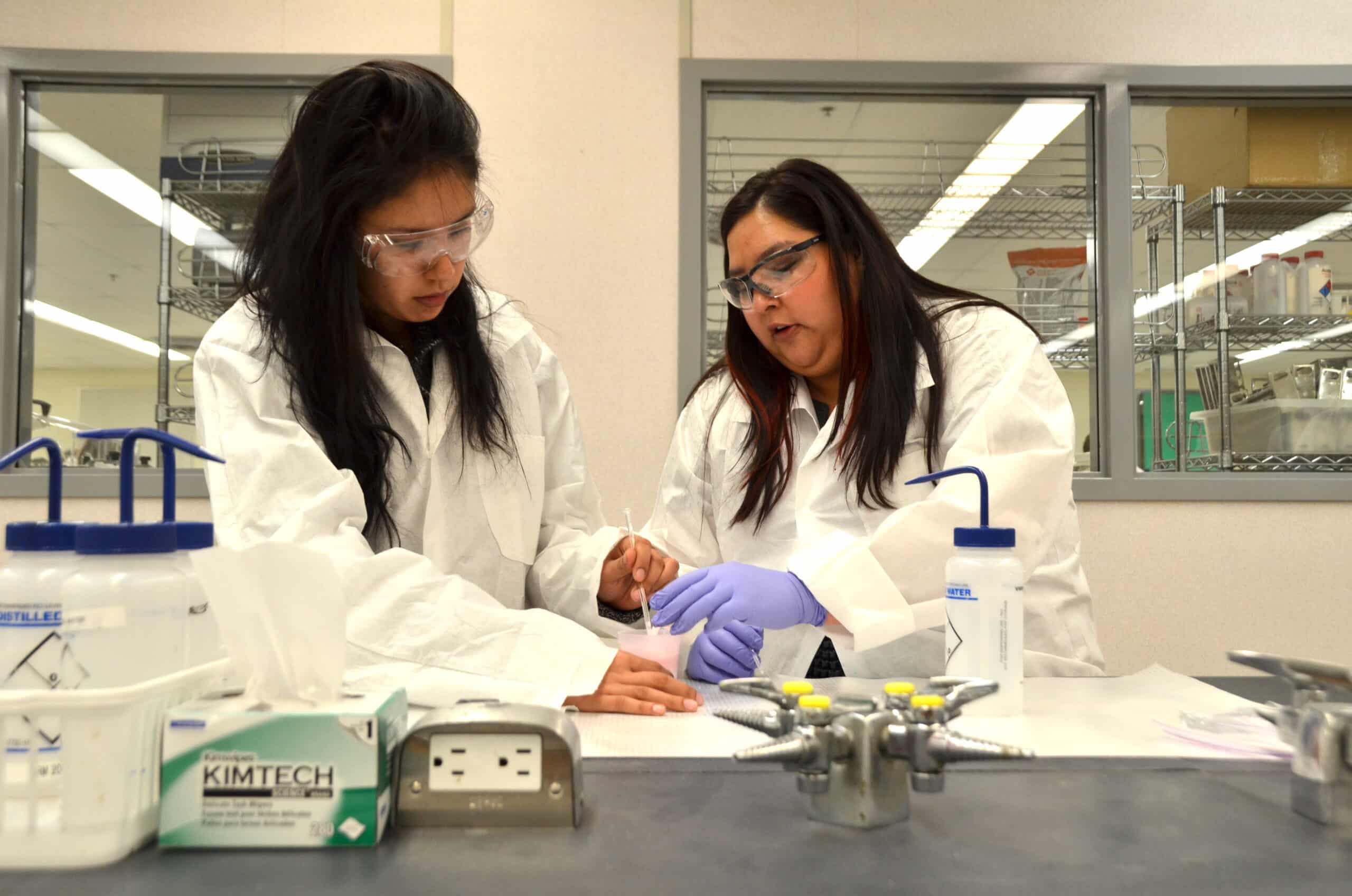 Two women in a lab